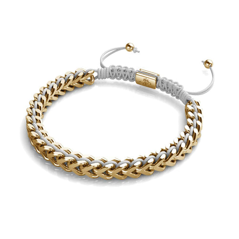 Blanc x Or Rose | Bracelet chaîne de blé Gaia